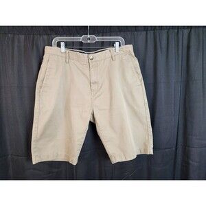 Volcom Mens Chino Shorts Beige In Color Size 34 W/ Pockets